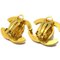 Rhinestone Turnlock Clip-On Gold Earrings from Chanel, Set of 3 3