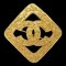 CHANEL Rhombus Brooch Pin Corsage Gold 94A 131580, Image 1