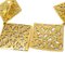 Chanel Rhombus Dangle Earrings Gold Clip-On 2788/26 142127, Set of 2 2