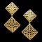Chanel Rhombus Dangle Earrings Gold Clip-On 2788/26 142127, Set of 2 1