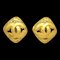 Chanel Rhombus Earrings Clip-On Gold 96A 131635, Set of 2, Image 1