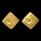 Chanel Rhombus Earrings Clip-On Gold 96P 03354, Set of 2, Image 1