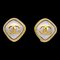 Chanel Rhombus Earrings Clip-On Silver 97A 123260, Set of 2 1