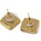 Chanel Rhombus Piercing Earrings Gold 99A 131668, Set of 2 3