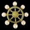 CHANEL Rudder Brooch Pin 94P Artificial Pearl 99632, Image 1