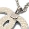 Silver Chain Necklace Pendant from Chanel 3