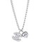 Silver Rhinestone Chain Necklace Pendant from Chanel 1