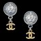 Chanel Silver Dangle Earrings Clip-On 95P 123223, Set of 2 1