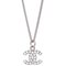 Silver Rhinestone Chain Necklace Pendant from Chanel, Image 1