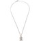 Silver Rhinestone Chain Necklace Pendant from Chanel 2