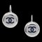 Chanel Silver Piercing Earrings 97A 112324, Set of 2, Image 1