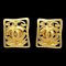 Chanel Square Earrings Clip-On Gold 95A 123264, Set of 2 1