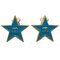 Clip-On Blue Star Earrings from Chanel, Set of 2 1