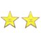 Clip-On Yellow Star Earrings from Chanel, Set of 6 1