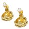 Chanel Triple Cc Button Earrings Gold Clip-On 94A 66538, Set of 2 3