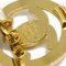 Chanel Turnlock Knopf Ohrringe Gold Clip-On 97P 151860, 2er Set 4