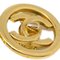 Chanel Turnlock Knopf Ohrringe Gold Clip-On 97P 151860, 2er Set 2