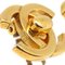 Small Clip-On Gold Turnlock Earrings from Chanel, Set of 2 2