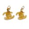 Chanel Turnlock Earrings Clip-On Gold Small 95A 120617, Set of 2, Image 2