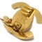 Chanel Turnlock Earrings Clip-On Gold Small 96P 120619, Set of 2, Image 3