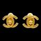 Boucles d'oreilles Chanel Turnlock Doré Small 97P 120295, Set de 2 1