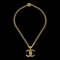 CHANEL Turnlock Gold Chain Necklace 96P 78638 1