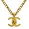 Turnlock Gold Chain Necklace Pendant from Chanel 1