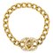 Turnlock Rhinestone Gold Chain Bracelet from Chanel 1