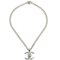 Turnlock Silver Chain Pendant Necklace from Chanel 1