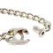 Silberne Turnlock Halskette mit Kettenanhänger von Chanel 4