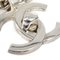Silberne Turnlock Halskette mit Kettenanhänger von Chanel 2