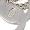 Silberne Turnlock Halskette mit Kettenanhänger von Chanel 3