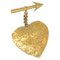 CHANEL★ 1993 Arrow Heart Brooch Gold 93P 17882, Image 1
