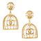 Birdcage Earrings in Gold from Chanel, Set of 2 1