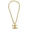 CC Gold Halskette mit Anhänger von Chanel 1
