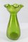 Art Nouveau Iridescent Green Bohemian Art Glass Vase attributed to Loetz or Kralik, 1890s 4