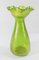 Art Nouveau Iridescent Green Bohemian Art Glass Vase attributed to Loetz or Kralik, 1890s 2