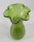 Vase Art Nouveau en Verre Art de Bohême Vert Irisé attribué à Loetz ou Kralik, 1890s 9