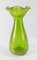 Art Nouveau Iridescent Green Bohemian Art Glass Vase attributed to Loetz or Kralik, 1890s 3
