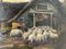 Schaf im Schafstall, 1890er, Öl auf Leinwand, Gerahmt 4