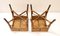Rattan and Wood Stools, France, 1920s, Set of 2, Image 3
