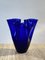 Vintage Blue Handkerchief Vase, Image 1
