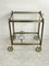 Mid-Century Bar Cart in Brass and Glass Tops in the style of Paolo Buffa, 1950s 2