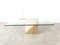 Travertine and Brass Coffee Table by Artedi, 1980s 7