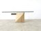 Travertine and Brass Coffee Table by Artedi, 1980s 6