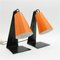 Hook Table Lamps with Orange Shades and Black Bases by J.T. Kalmar, 1950s, Set of 2, Image 13