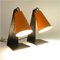 Hook Table Lamps with Orange Shades and Black Bases by J.T. Kalmar, 1950s, Set of 2, Image 2