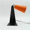 Hook Table Lamps with Orange Shades and Black Bases by J.T. Kalmar, 1950s, Set of 2 8