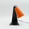 Hook Table Lamps with Orange Shades and Black Bases by J.T. Kalmar, 1950s, Set of 2 6
