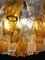 Amber & Clear Poliedri Murano Glass Ceiling Light, 1990s 16